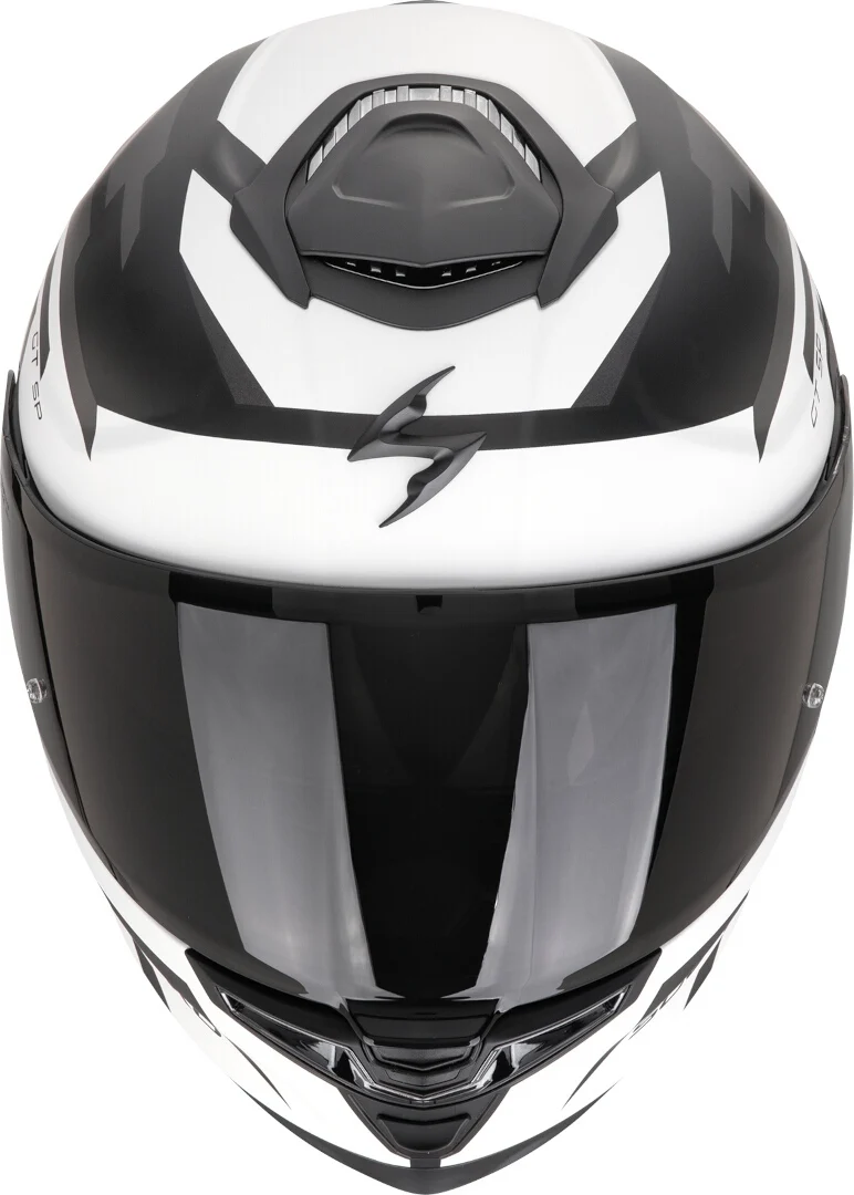 SCORPION CASCOS INTEGRAL EXO-GT SP AIR TORNADO BLANCO NEGRO MATE PLATA