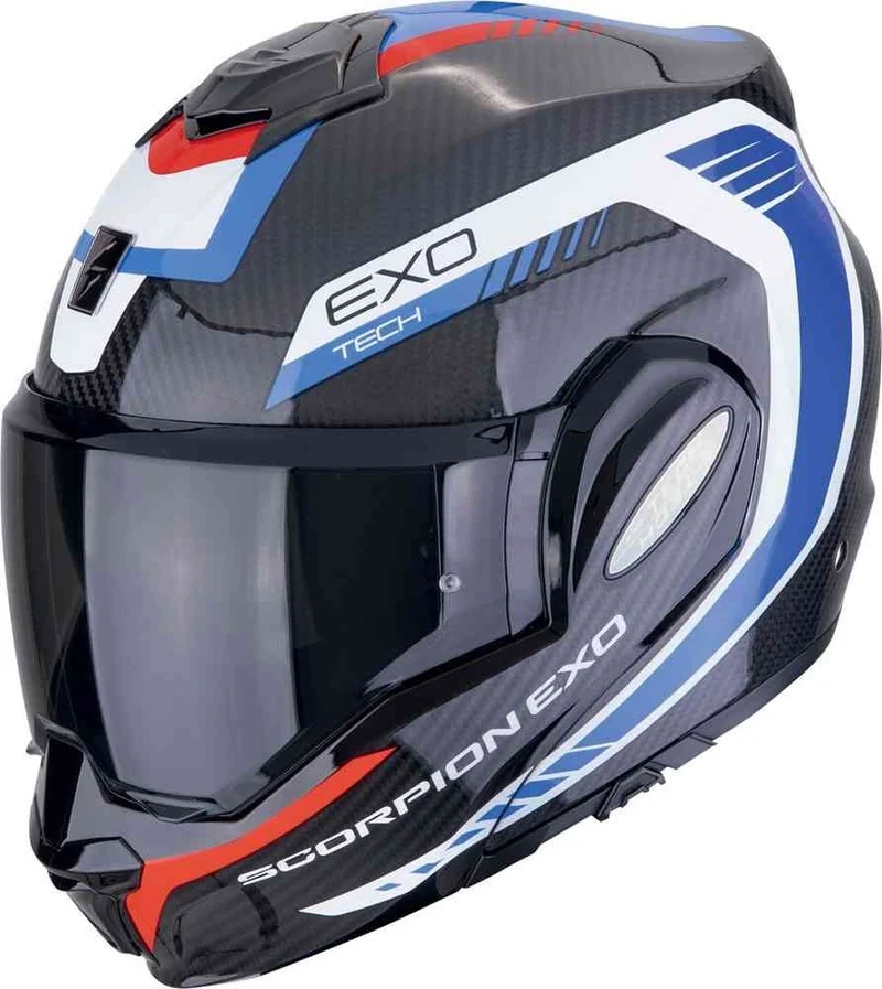 Scorpion EXO Tech Evo Carbon Cozy de motocicleta Casco modular