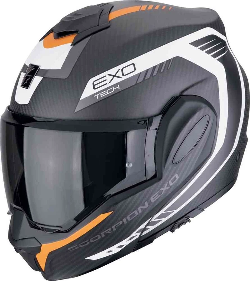 Scorpion EXO Tech Evo Carbon Cozy de motocicleta Casco modular