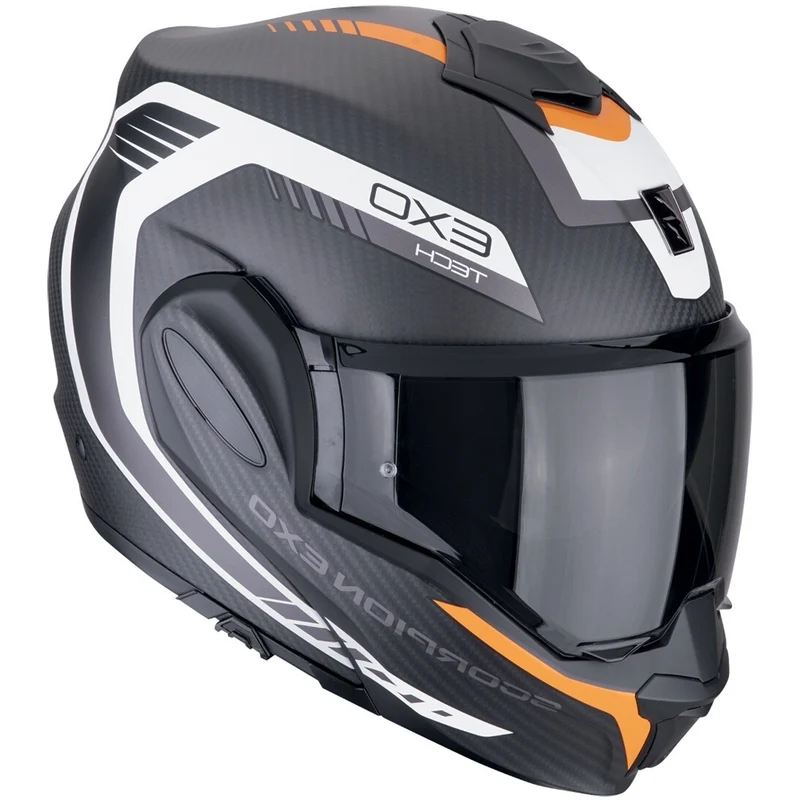 Scorpion EXO Tech Evo Carbon Cozy de motocicleta Casco modular