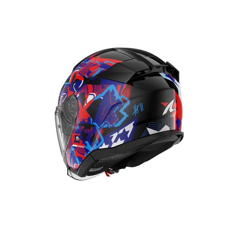 SHARK SKWAL JET PRANZ URBANO TURISMO CASCO NEGRO AZUL ROJO