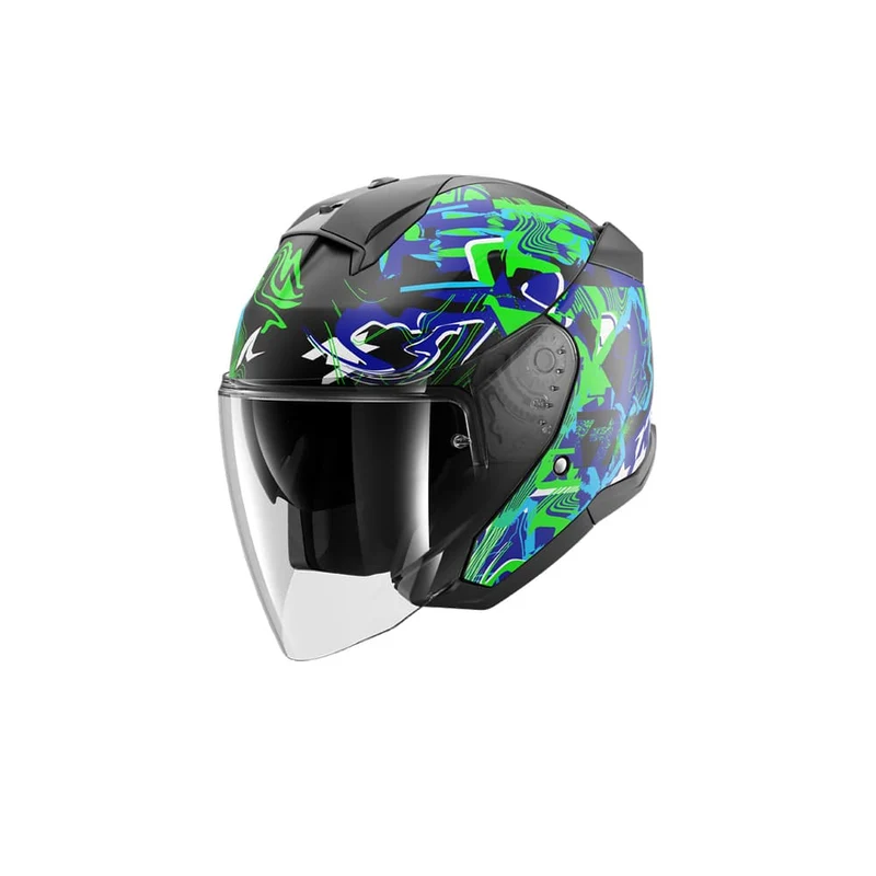 Shark SKWAL PRANZ CONDUCCIÓN URBANA CASCO NEGRO VERDE AZUL