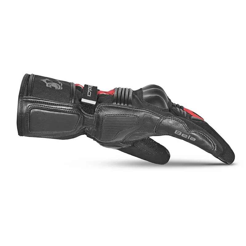 BELA ICE WINTER WP GUANTES DE MOTO PIEL MUJER NEGRO ROJO