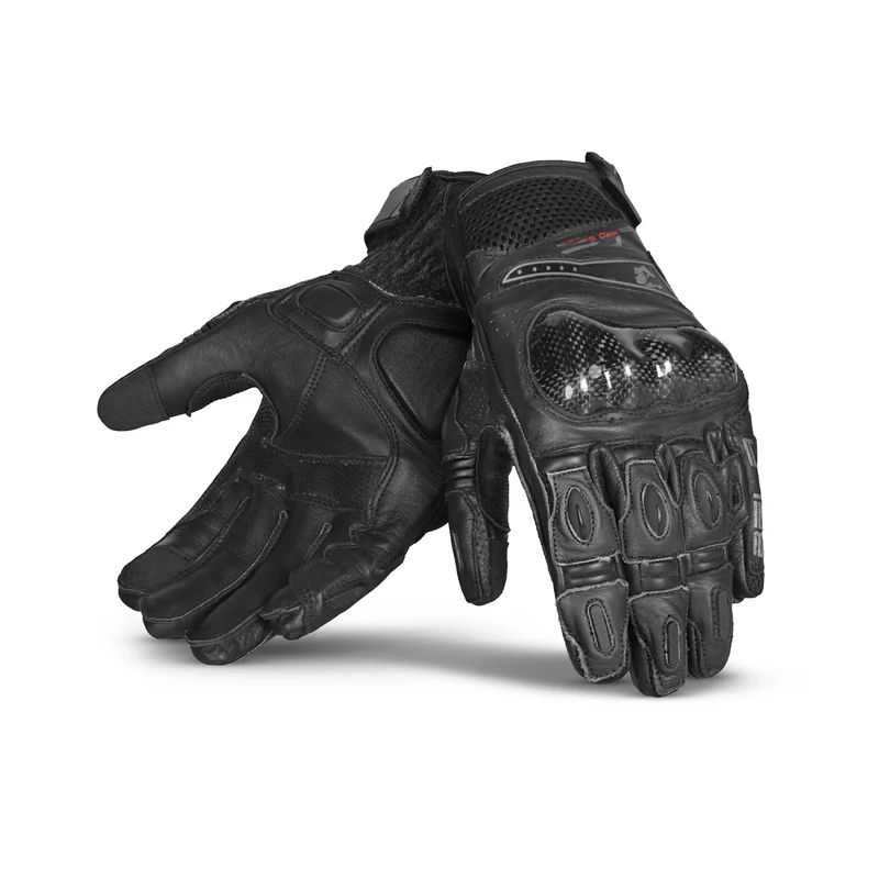 BELA ROCKET GUANTES DE MOTO CORTOS HOMBRE PIEL NEGRO GRIS