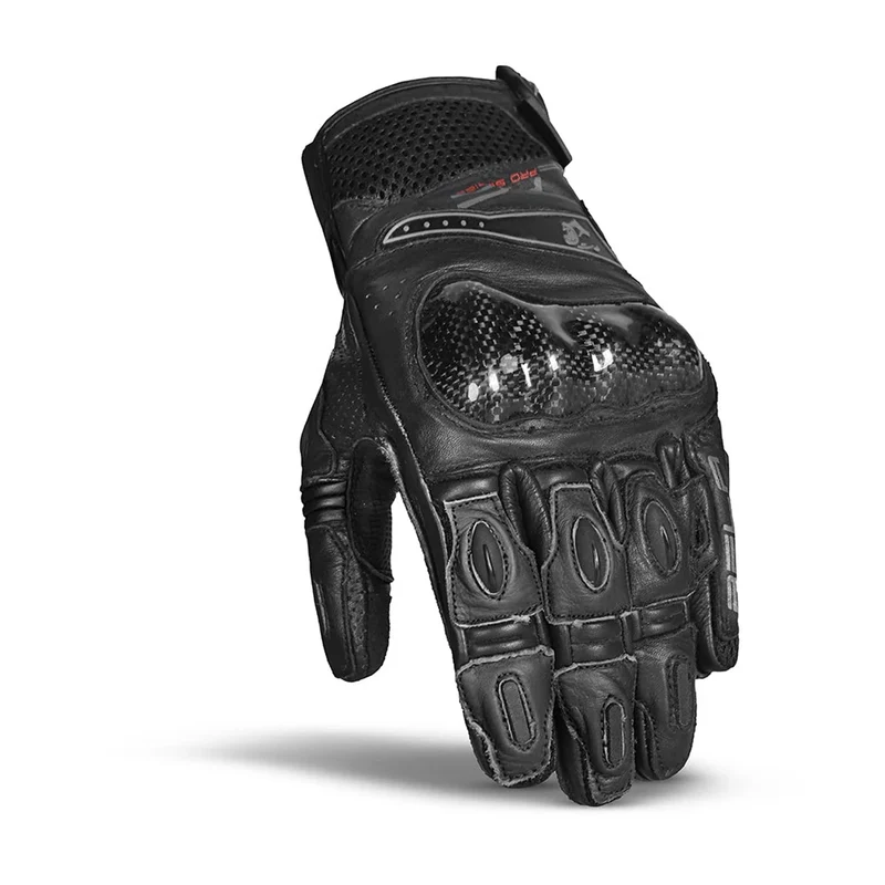 BELA ROCKET GUANTES DE MOTO CORTOS HOMBRE PIEL NEGRO GRIS
