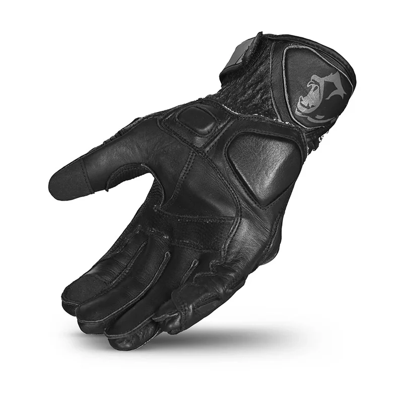 BELA ROCKET GUANTES DE MOTO CORTOS HOMBRE PIEL NEGRO GRIS