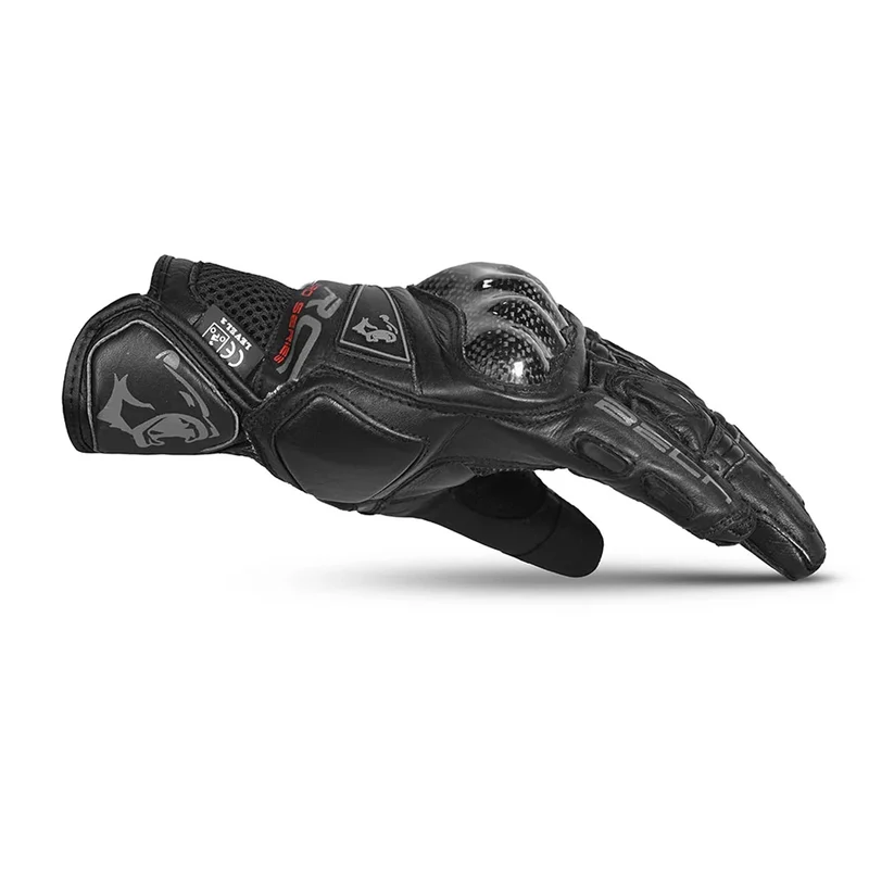 BELA ROCKET GUANTES DE MOTO CORTOS HOMBRE PIEL NEGRO GRIS