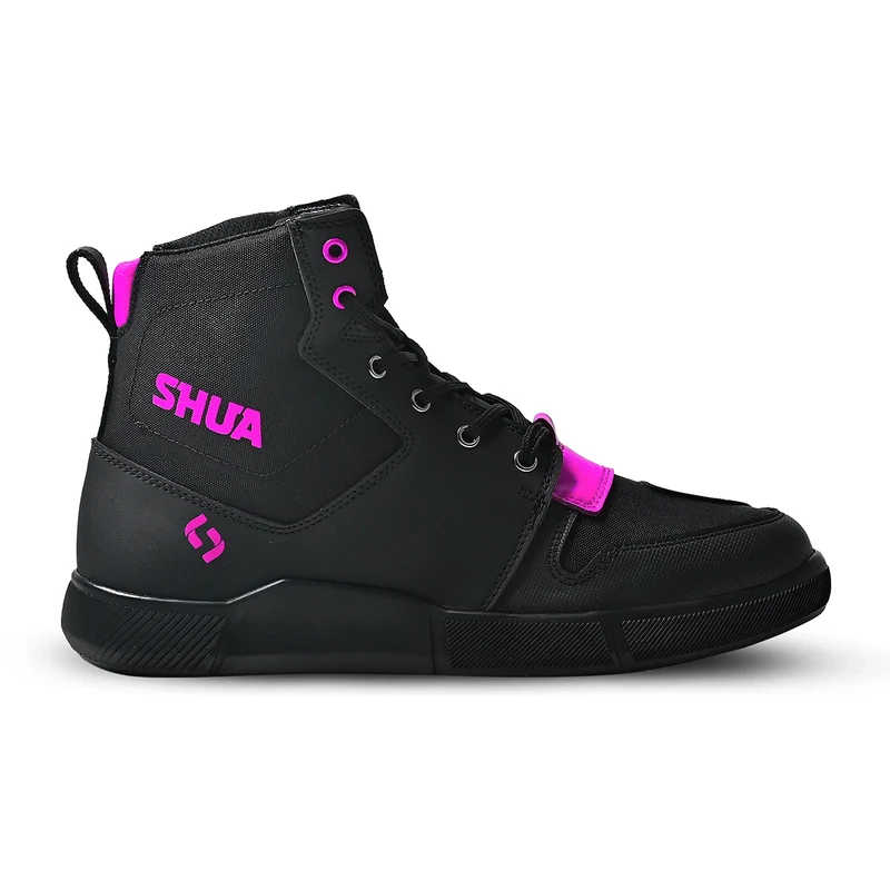 SHUA ODDIN URBANA BOTAS DE MOTO MUJER NEGRO FUCSIA