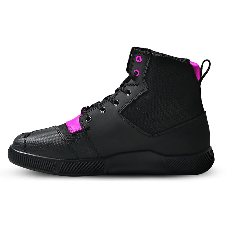 SHUA ODDIN URBANA BOTAS DE MOTO MUJER NEGRO FUCSIA