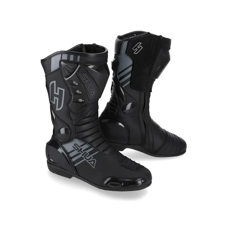 SHUA SUPER TECH BOTAS DE MOTO PIEL NEGRO GIRS