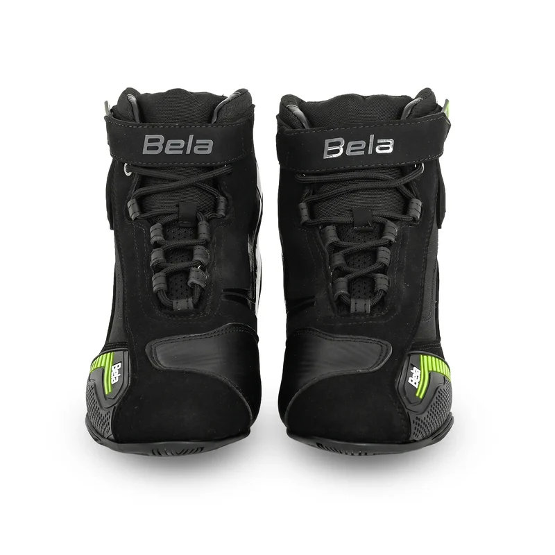 BELA KIVA MAN BOTAS DE MOTO PIEL NEGRO AMARILLO FLUOR