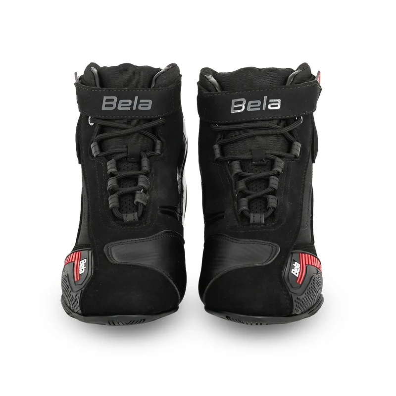 BELA KIVA MAN BOTAS DE MOTO PIEL NEGRO ROJO
