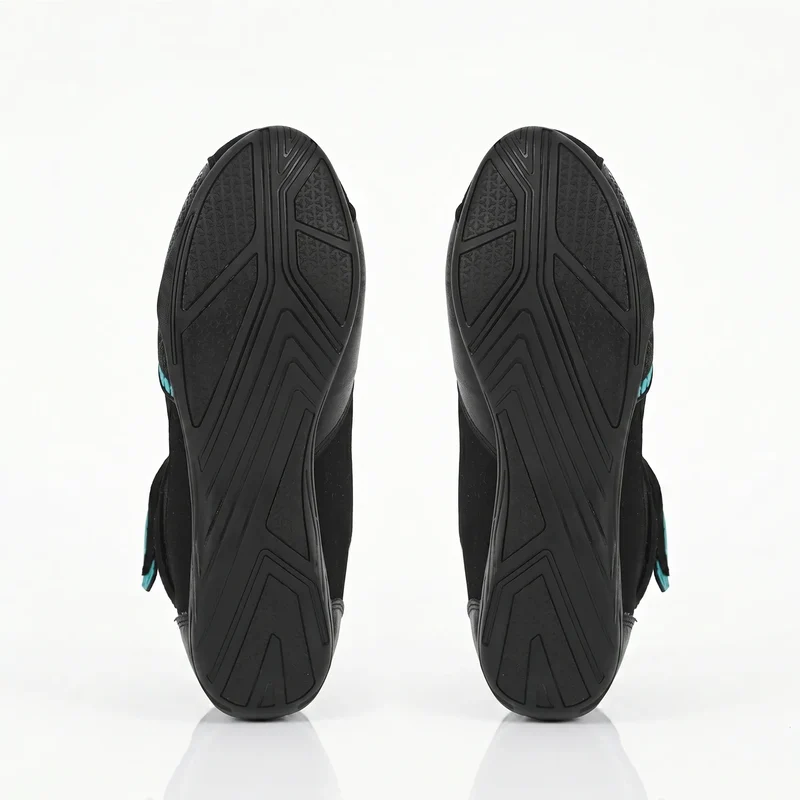 BELA KIVA LADY BOTAS DE MOTO PIEL NEGRO TURQUESA