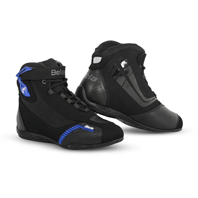 BELA KIVA MAN BOTAS DE MOTO PIEL NEGRO AZUL