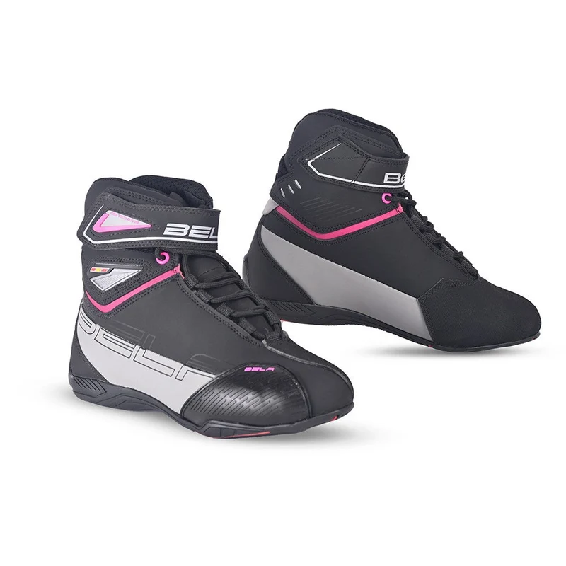 BELA BLAZE LADY BOTAS DE MOTO PIEL NEGRO ROSA
