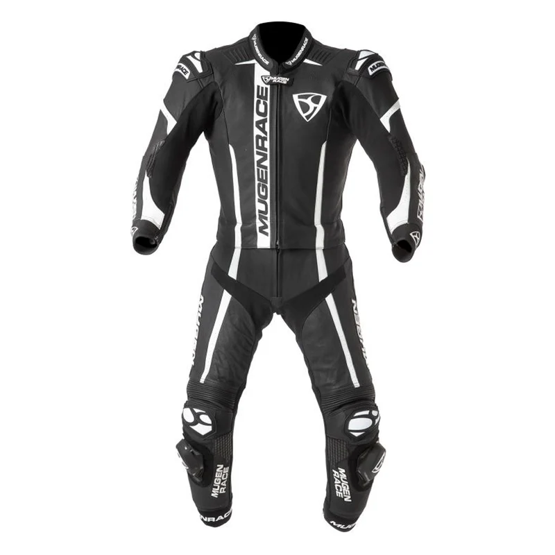 MUGENRACE MNR-1911 Traje Cuero Mucho Negro Blanco