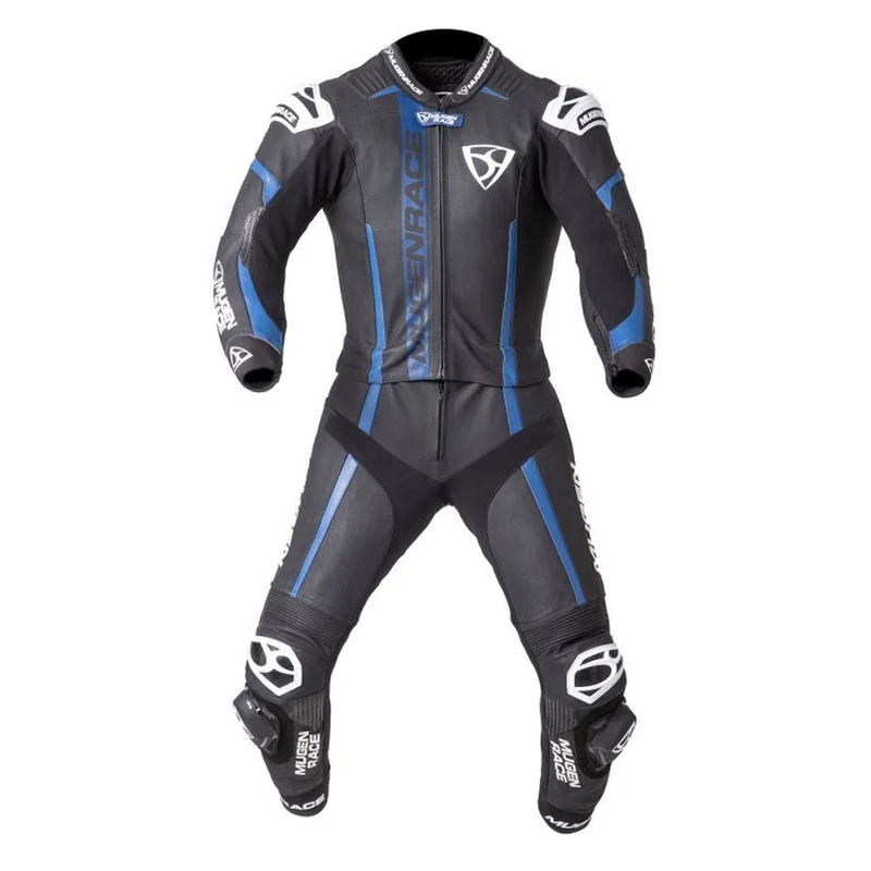 MUGENRACE MNR-1911 Traje Cuero Mucho Negro Azul