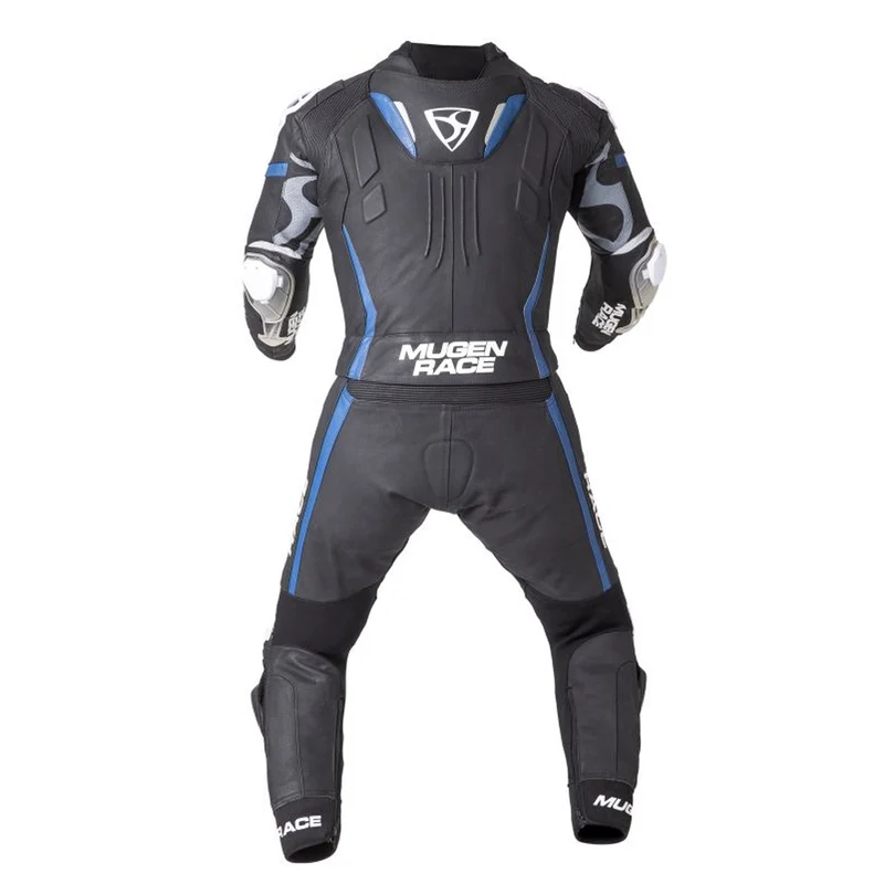 MUGENRACE MNR-1911 Traje Cuero Mucho Negro Azul