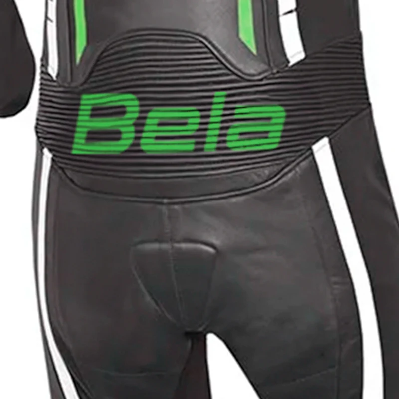 BELA X RACE 1 PC MONO DE MOTO BLANCO NEGRO VERDE