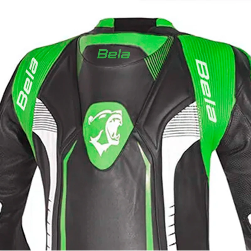 BELA X RACE 1 PC MONO DE MOTO BLANCO NEGRO VERDE
