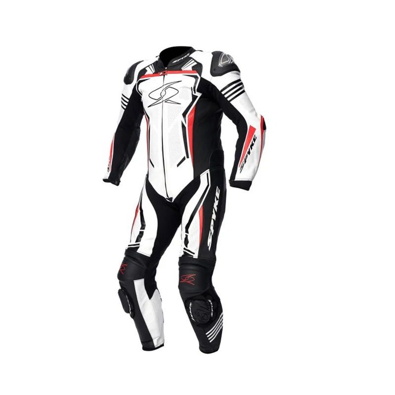 SPYKE - ASSEN RACE 2.0 1PC SUIT WHT/BLK/RED FLUO