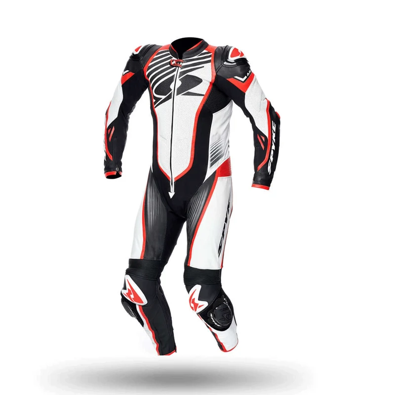SPYKE ARAGON RACE 1PC SUIT BLACK WHITE RED