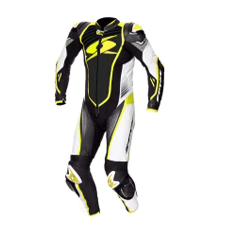 SPYKE ARAGON RACE 1PC SUIT BLACK/WHITE/FLUO YELLOW