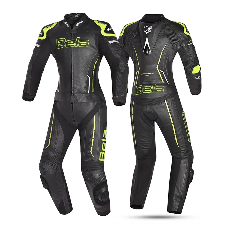 BELA ROCKET MIX KANGAROO 2 PC MONO DE MOTO MUJER BLANCO NEGRO AMARILLO