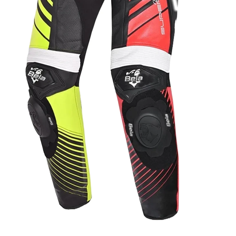 BELA ARAGON 1 PC MONO DE MOTO HOMBRE NEGRO ROJO AMARILLO