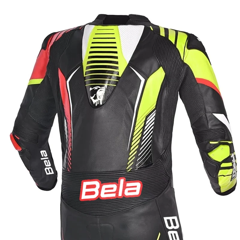 BELA ARAGON 1 PC MONO DE MOTO HOMBRE NEGRO ROJO AMARILLO
