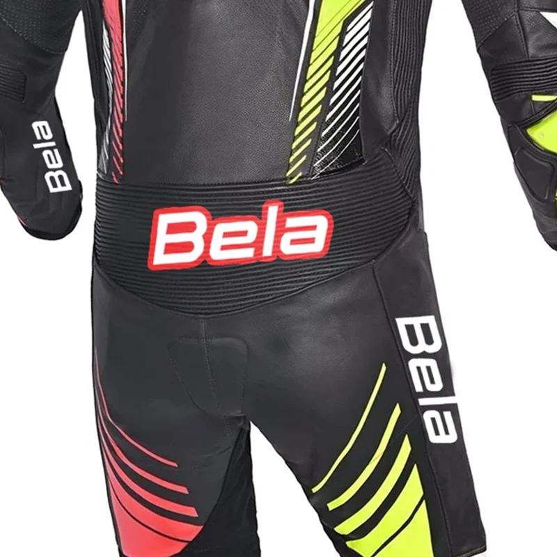 BELA ARAGON 1 PC MONO DE MOTO HOMBRE NEGRO ROJO AMARILLO