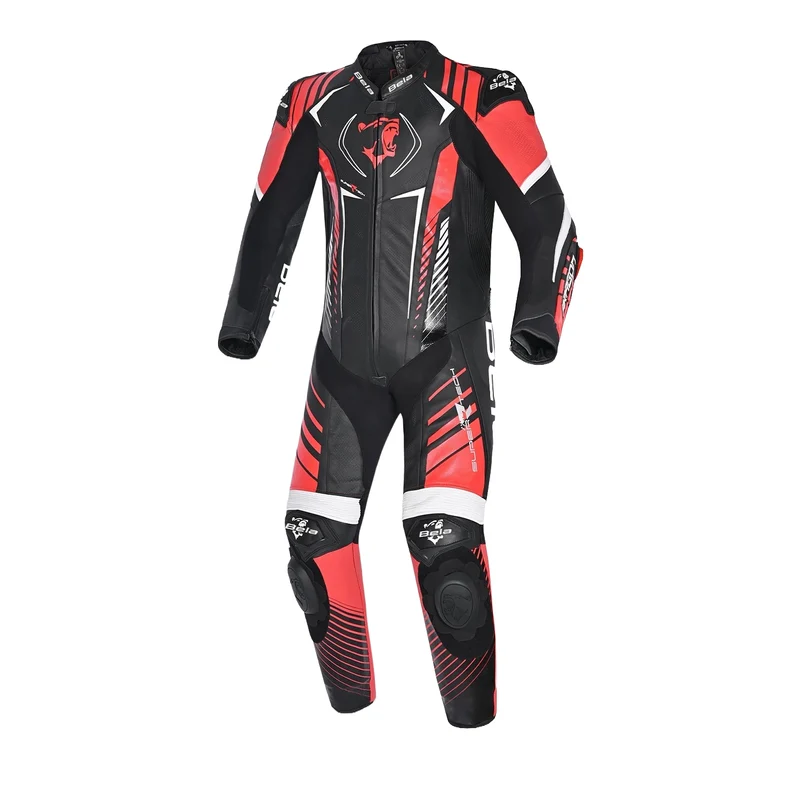 BELA ARAGON 1 PC MONO DE MOTO HOMBRE NEGRO ROJO