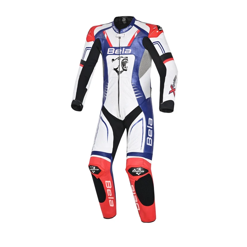 BELA X RACE 1PC MONO DE MOTO BLANCO NEGRO AZUL