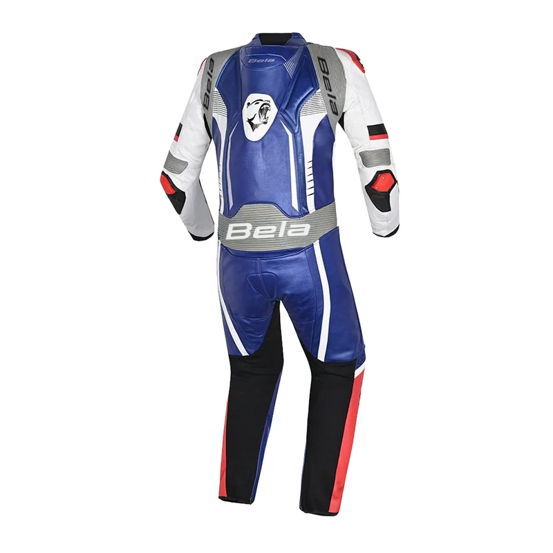 BELA X RACE 1PC MONO DE MOTO BLANCO NEGRO AZUL