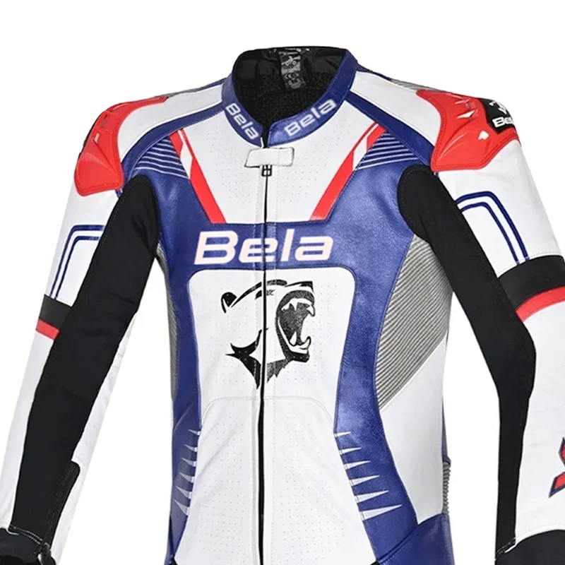 BELA X RACE 1PC MONO DE MOTO BLANCO NEGRO AZUL