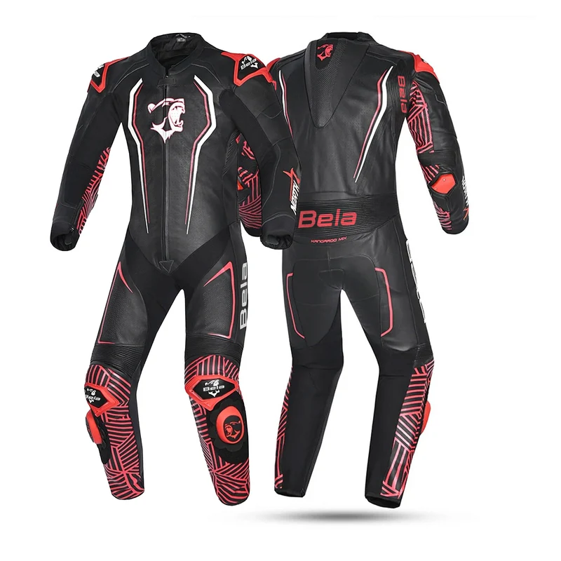 BELA NORTH STAR 1 PC MONO DE MOTO NEGRO BLANCO ROJO