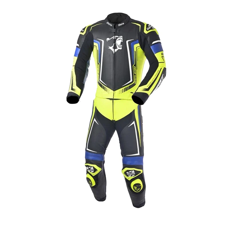 BELA BEAST 2 PC MONO DE MOTO NEGRO BLANCO AMARILLO FLUOR AZUL