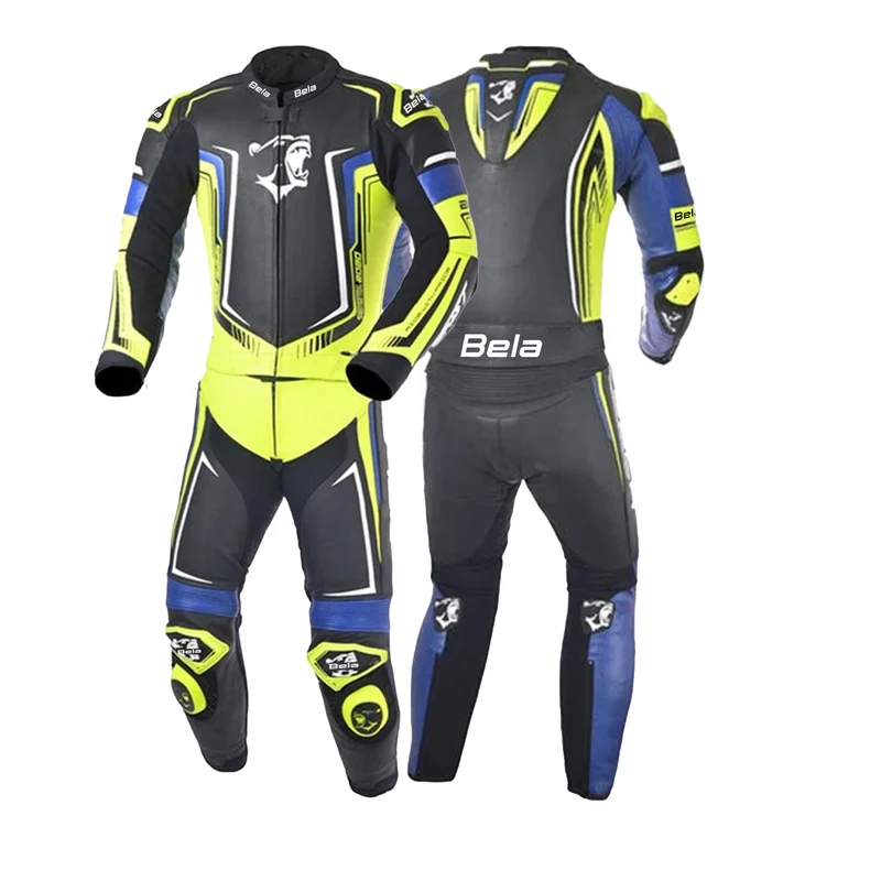 BELA BEAST 2 PC MONO DE MOTO NEGRO BLANCO AMARILLO FLUOR AZUL