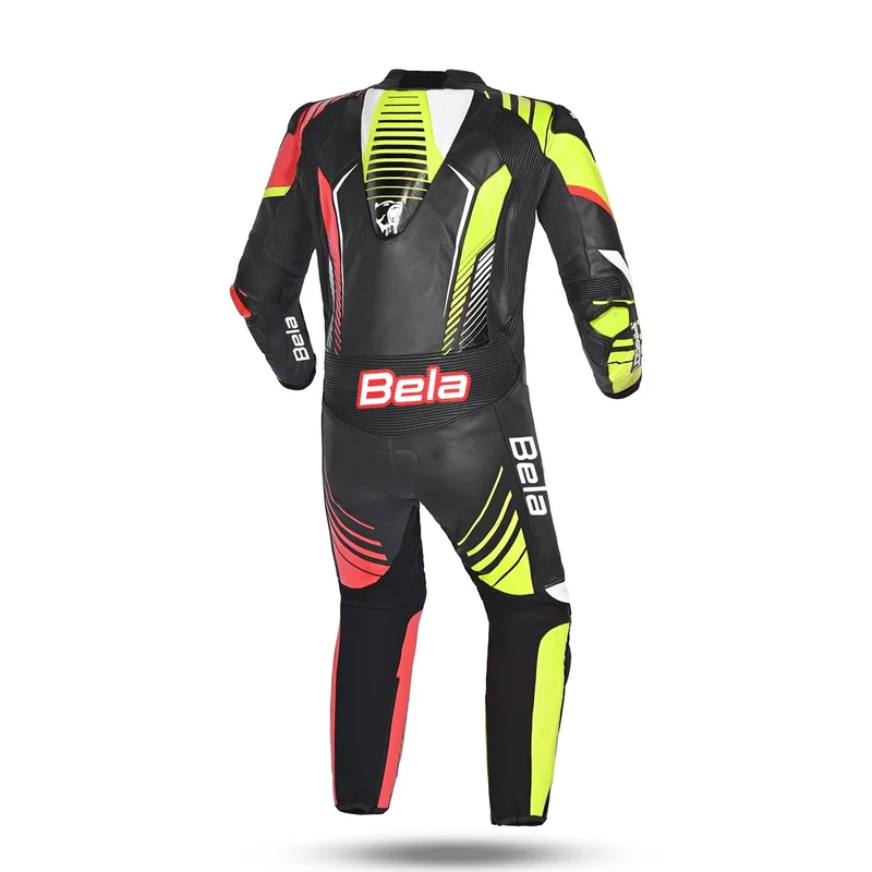 BELA ARAGON 1 PC MONO DE MOTO NEGRO ROJO AMARILLO