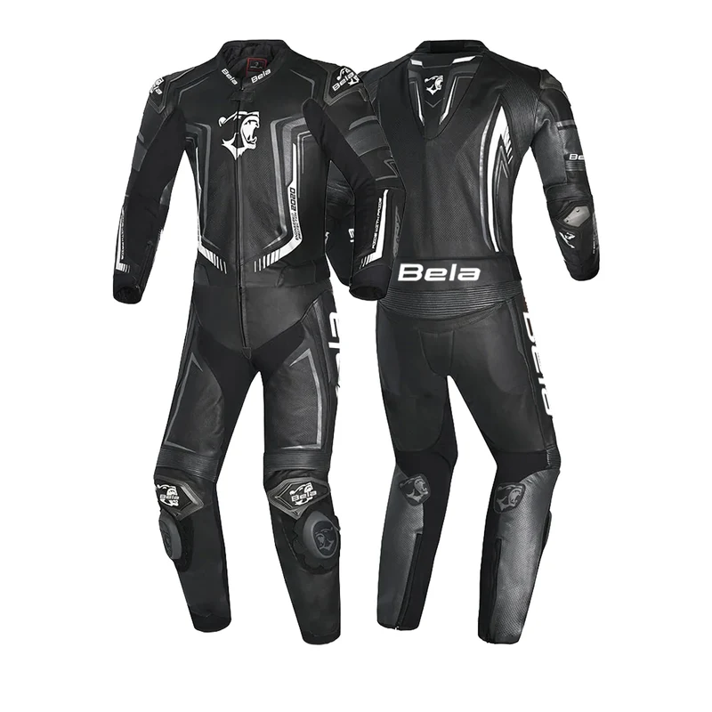 BELA BEAST 2 PC MONO DE MOTO NEGRO ANTRACITA BLANCO