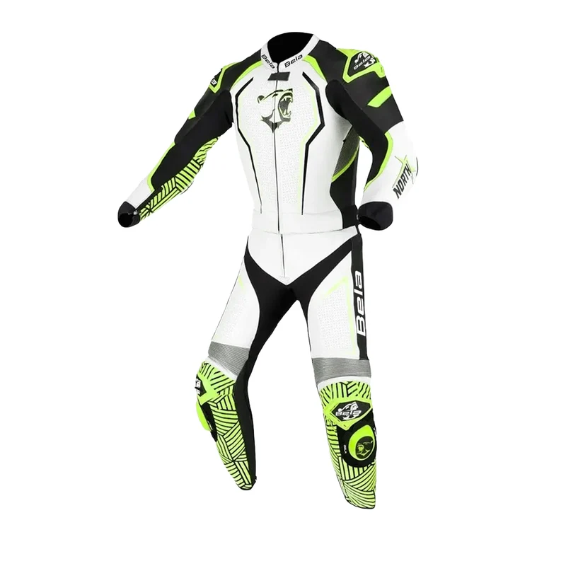 BELA NORTH STAR 2 PC MONO DE MOTO NEGRO BLANCO AMARILLO FLOU