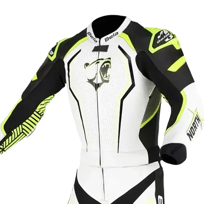 BELA NORTH STAR 2 PC MONO DE MOTO NEGRO BLANCO AMARILLO FLOU