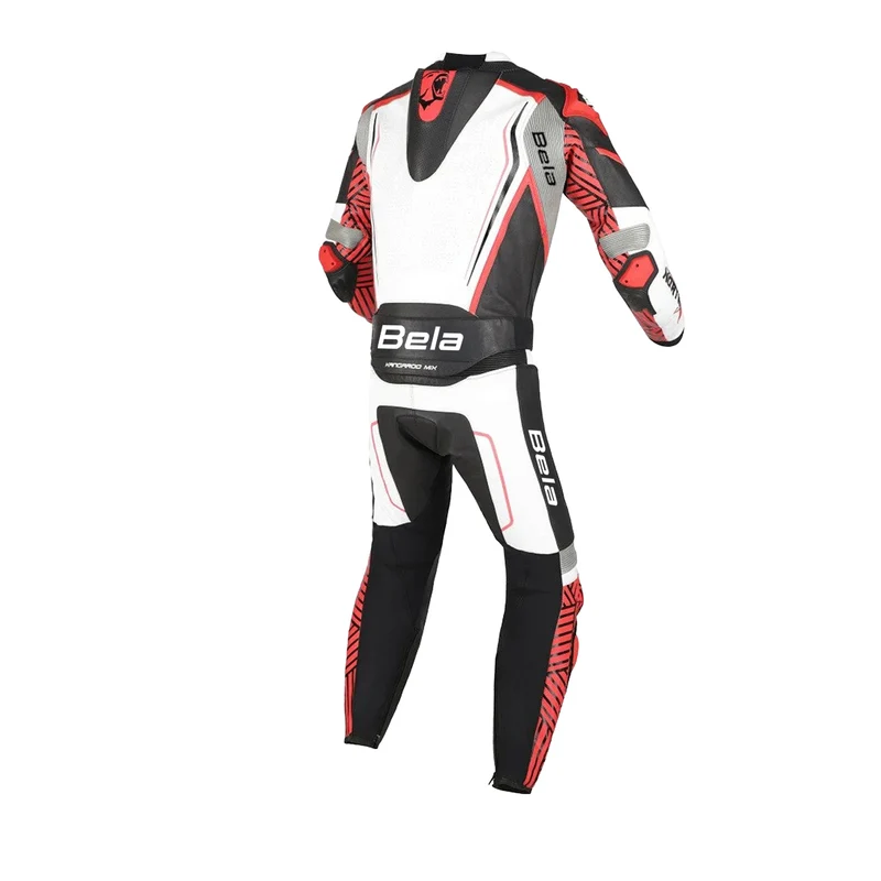 BELA NORTH STAR 2 PC MONO DE MOTO NEGRO BLANCO ROJO
