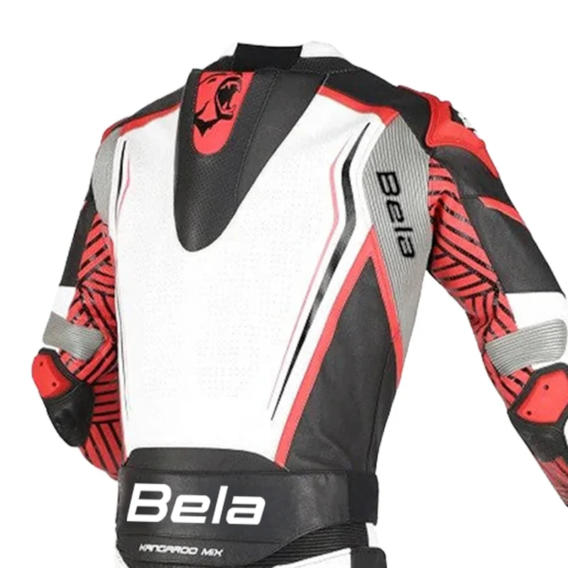 BELA NORTH STAR 2 PC MONO DE MOTO NEGRO BLANCO ROJO