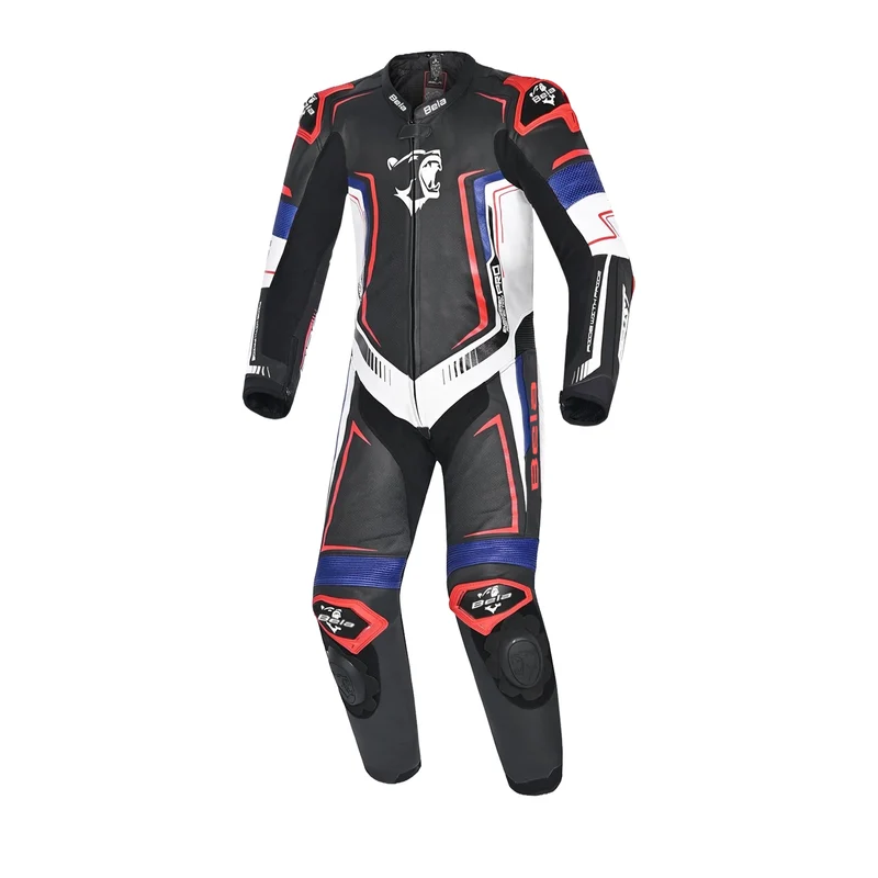 BELA BEAST 1 PC MONO DE MOTO NEGRO BLANCO AZUL ROJO