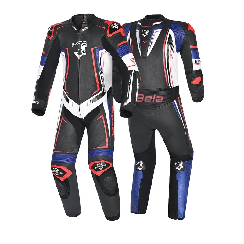 BELA BEAST 1 PC MONO DE MOTO NEGRO BLANCO AZUL ROJO