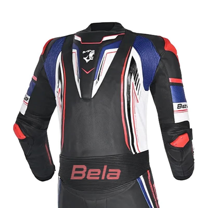 BELA BEAST 1 PC MONO DE MOTO NEGRO BLANCO AZUL ROJO
