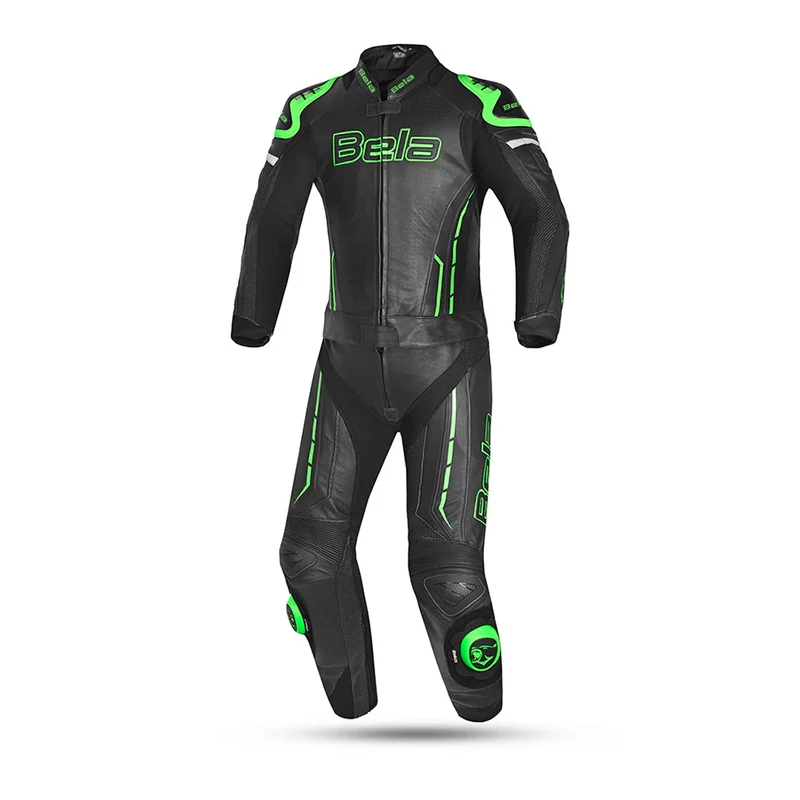 BELA ROCKET MIX KANGROO 2 PC MONO DE MOTO HOMBRE PIEL NEGRO VERDE