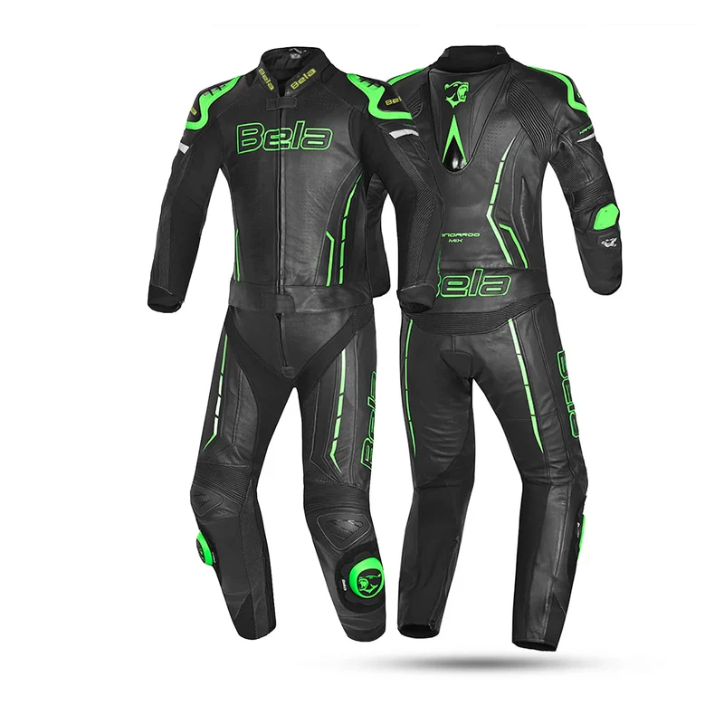 BELA ROCKET MIX KANGROO 2 PC MONO DE MOTO HOMBRE PIEL NEGRO VERDE
