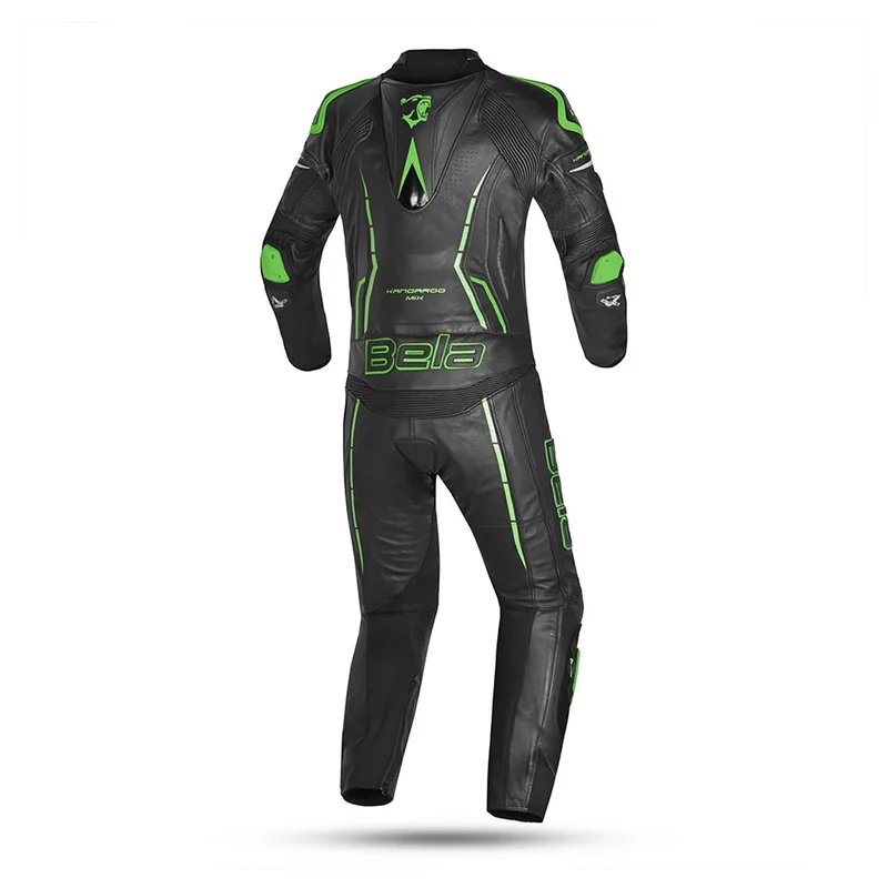 BELA ROCKET MIX KANGROO 2 PC MONO DE MOTO HOMBRE PIEL NEGRO VERDE